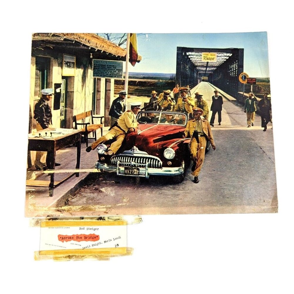 Across the Bridge 1957 Original Lobby Card Movie Poster Rod Steiger British UK